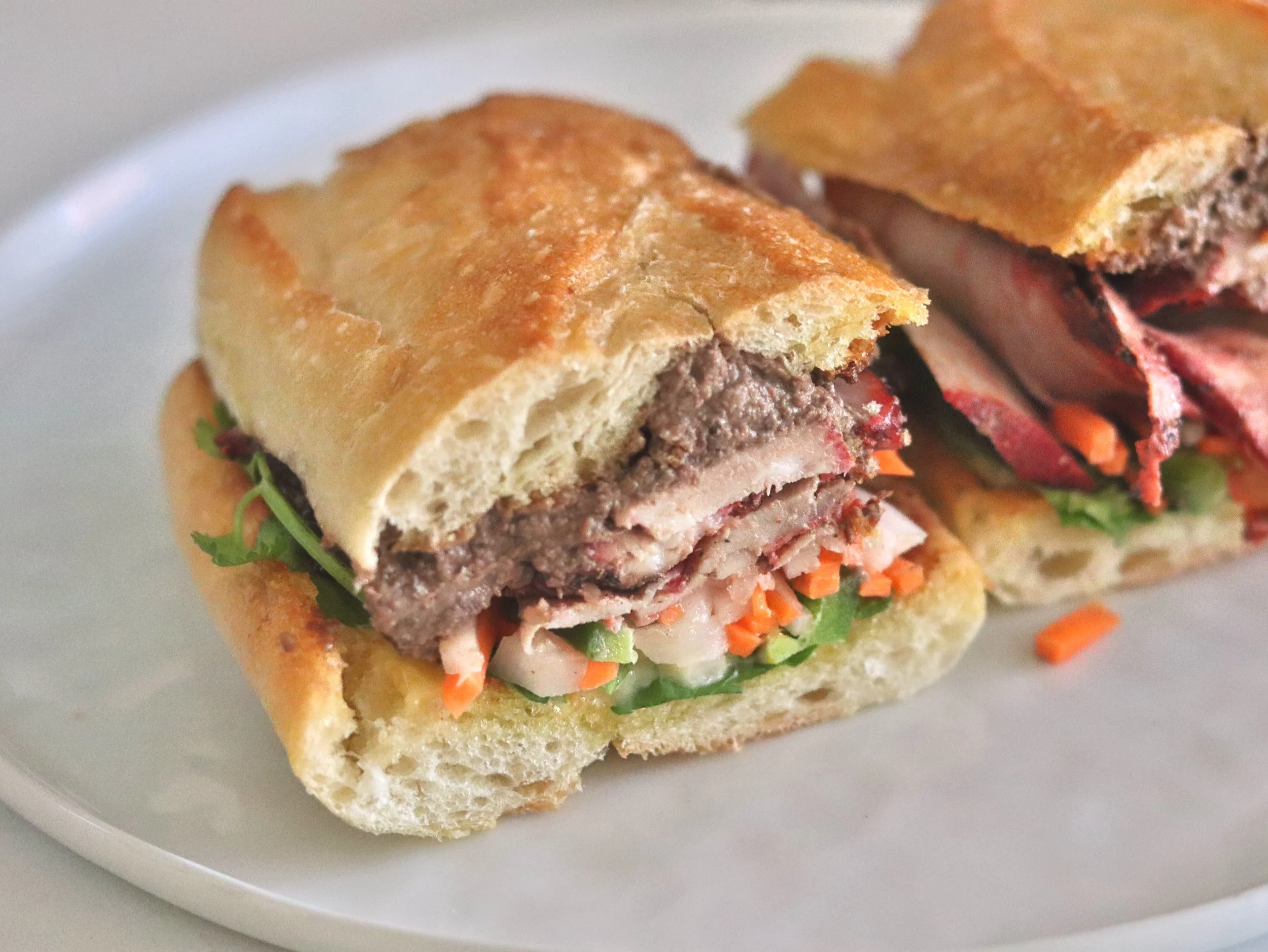 B5. Pate & Char Siu (Pork BBQ) - Bánh Mì Pâté Thịt Đô