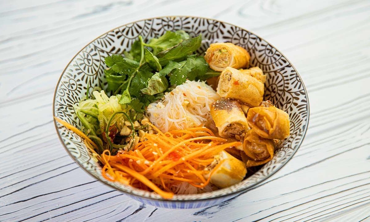 N3. Chicken Vermicelli, Egg Roll - Bún Gà Chả Giò